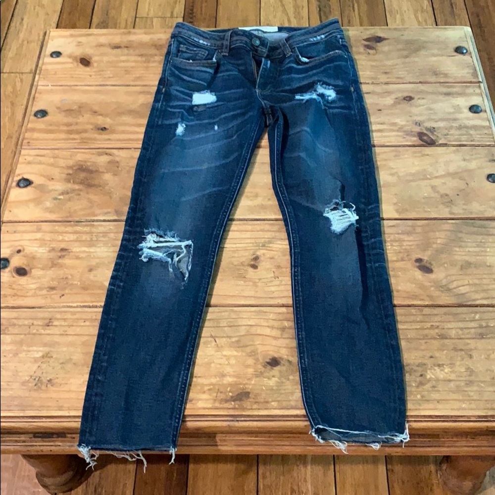 Miss Me Vintage Distressed Ankle Skinny Jeans 26